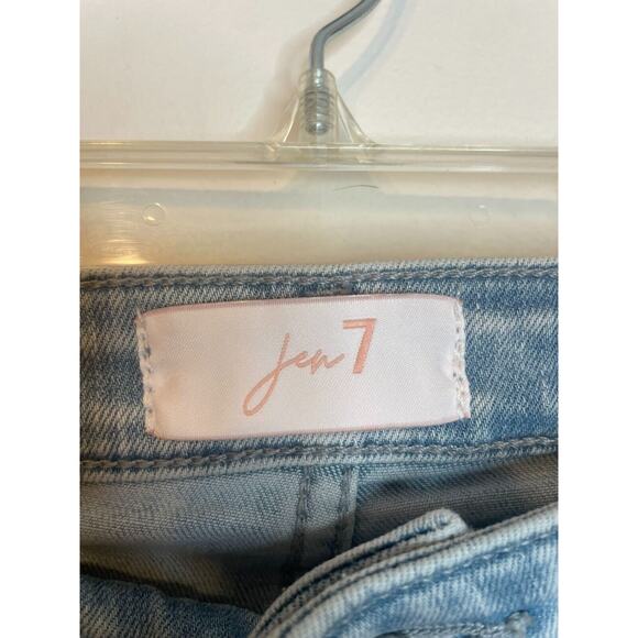 Jen7 Womens Denim High Rise Cropped Skinny Jeans Light Wash Pockets Size 20 Blue - Picture 6 of 8